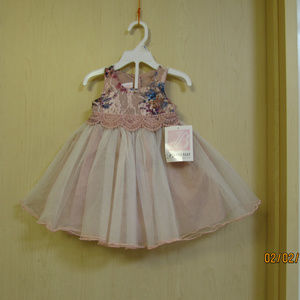 Bonnie Baby Lace Dress Set-12mos-NWT